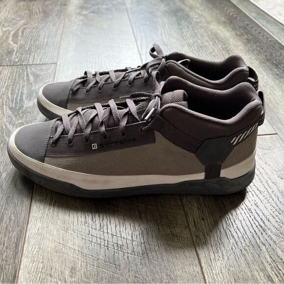 Black Caterpillar Code Hex Utility Unisex Leather Shoe Sneakers Grey P110508 - Picture 5 of 12